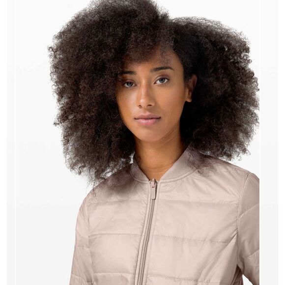 Lululemon Non-Stop Bomber Reversible Jacket PinkFawn Size 4 W4BDGS PrimaLoft EUC - Picture 2 of 10